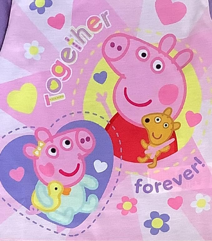 Peppa Pig Girls Pyjamas featuring Peppa and Evie Together Forever!, Multicoloured. Age 18 Months - 5 Years - My Little Legends