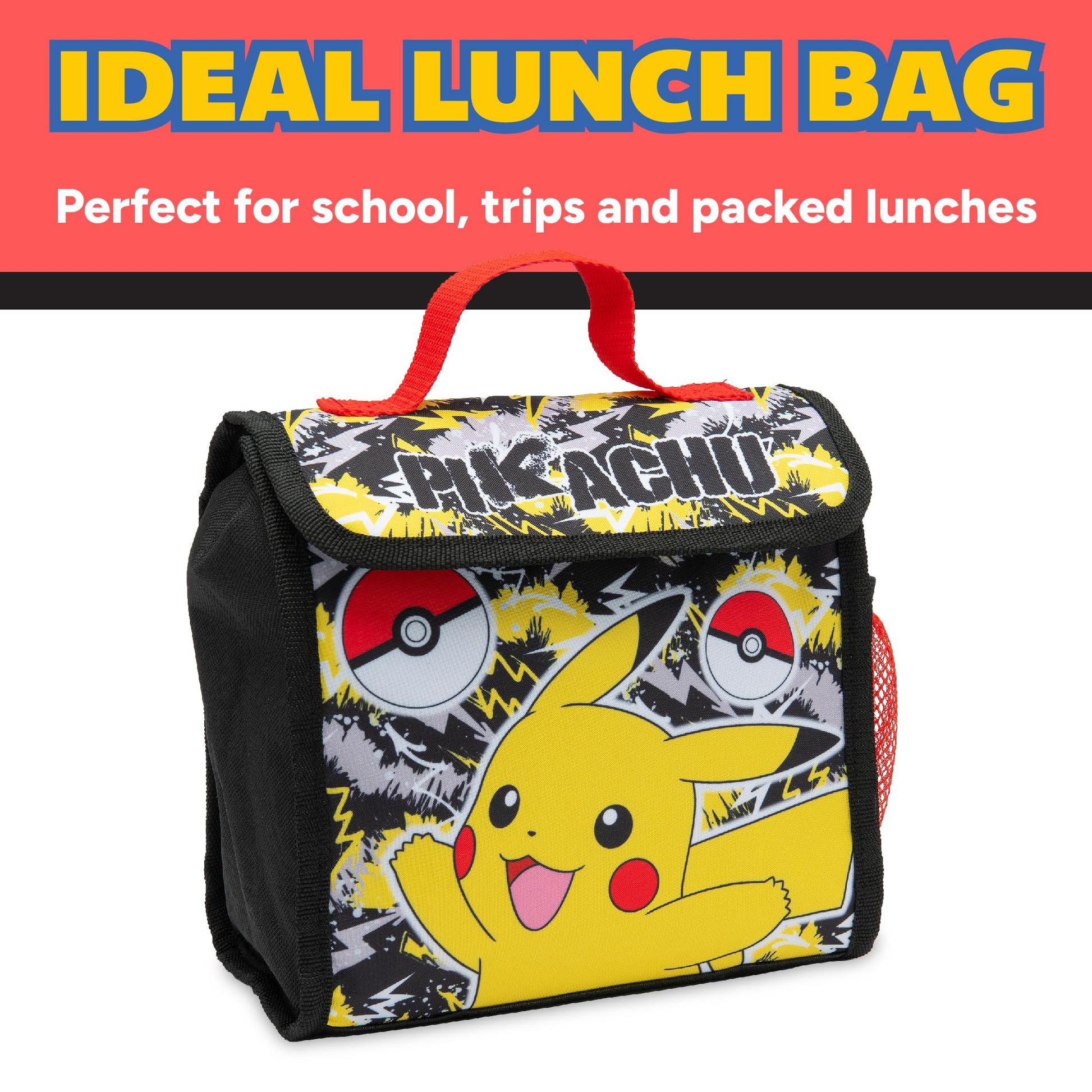 Pokémon Kids Lunch Bag Pikachu Boys & Girls Childrens Thermal Insulated School Nursery Lunchbag - My Little Legends