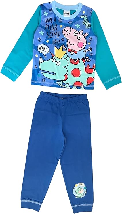 Peppa Pig, Boys George Pig Pyjamas, Blue, Have A Roar Some Day! Age 18 Months - 5 Years - My Little Legends