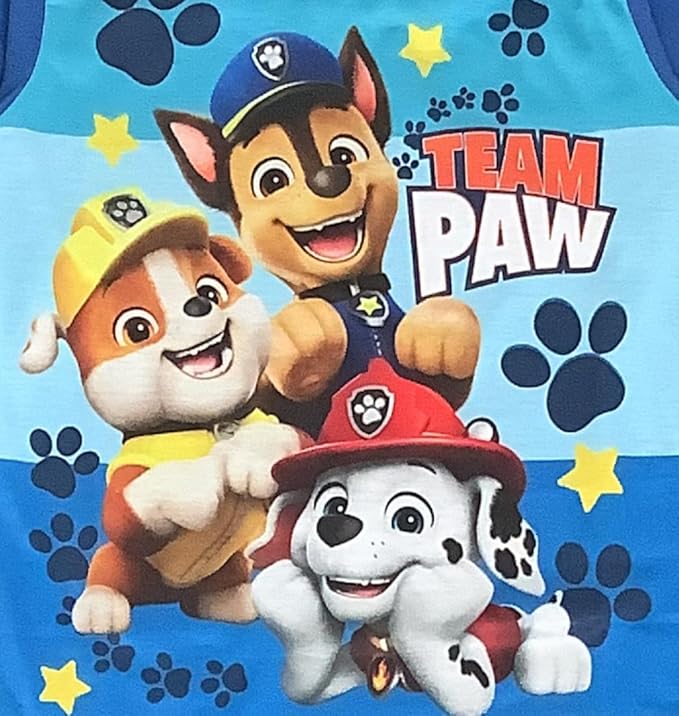 Paw Patrol Boys Pyjamas, 2 Piece Set featuring Chase, Marshall & Rubble, Blue Age 18 Months - 5 Years - My Little Legends