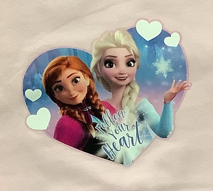 Disney Frozen, Girls 2 Piece Pyjamas Set Featuring Anna and Elsa Follow Your Heart, Pink/Blue, Age 18 Months - 5 Years - My Little Legends