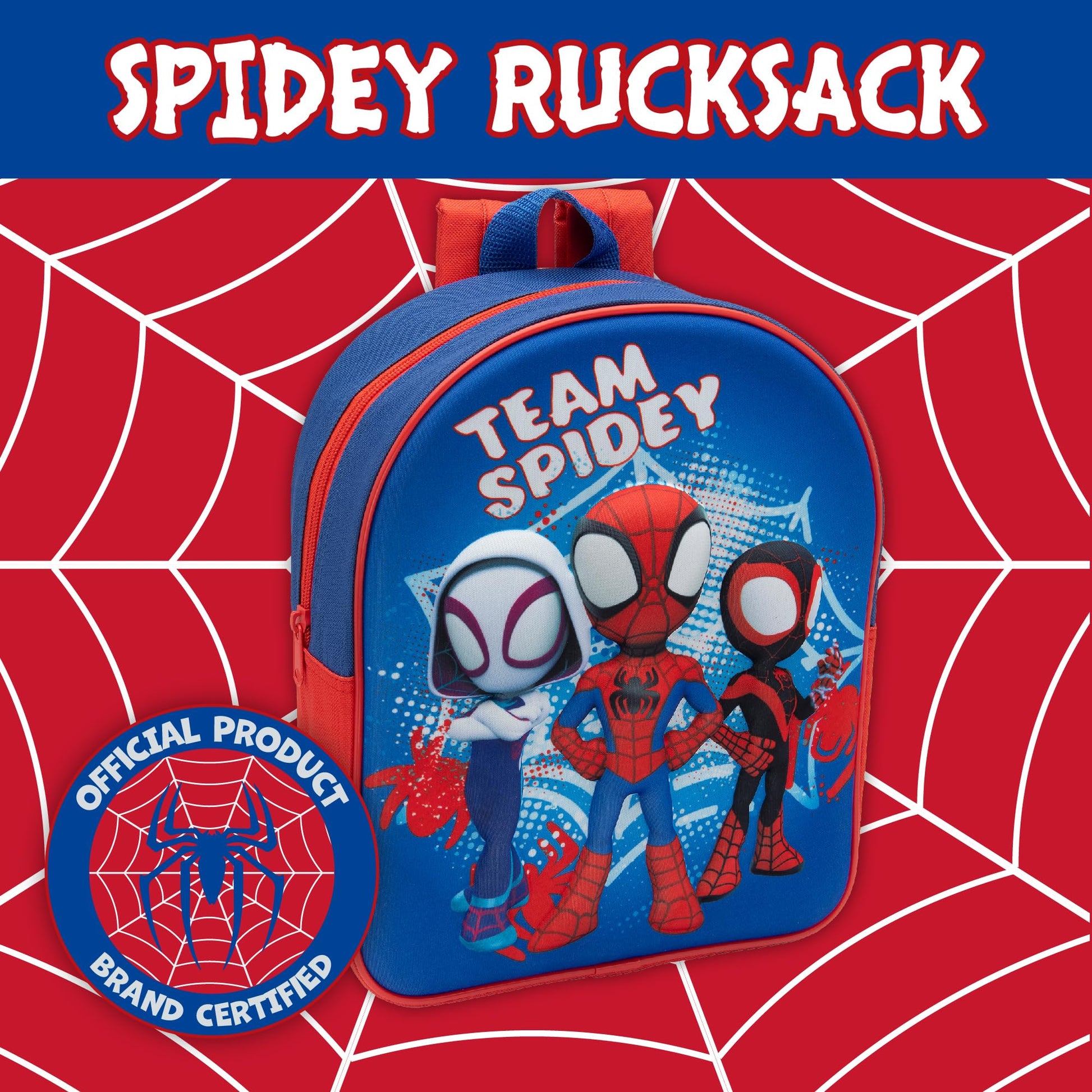Marvel Spidey And His Amazing Friends Kids 3D Backpack Spiderman Childrens School Bag - My Little Legends