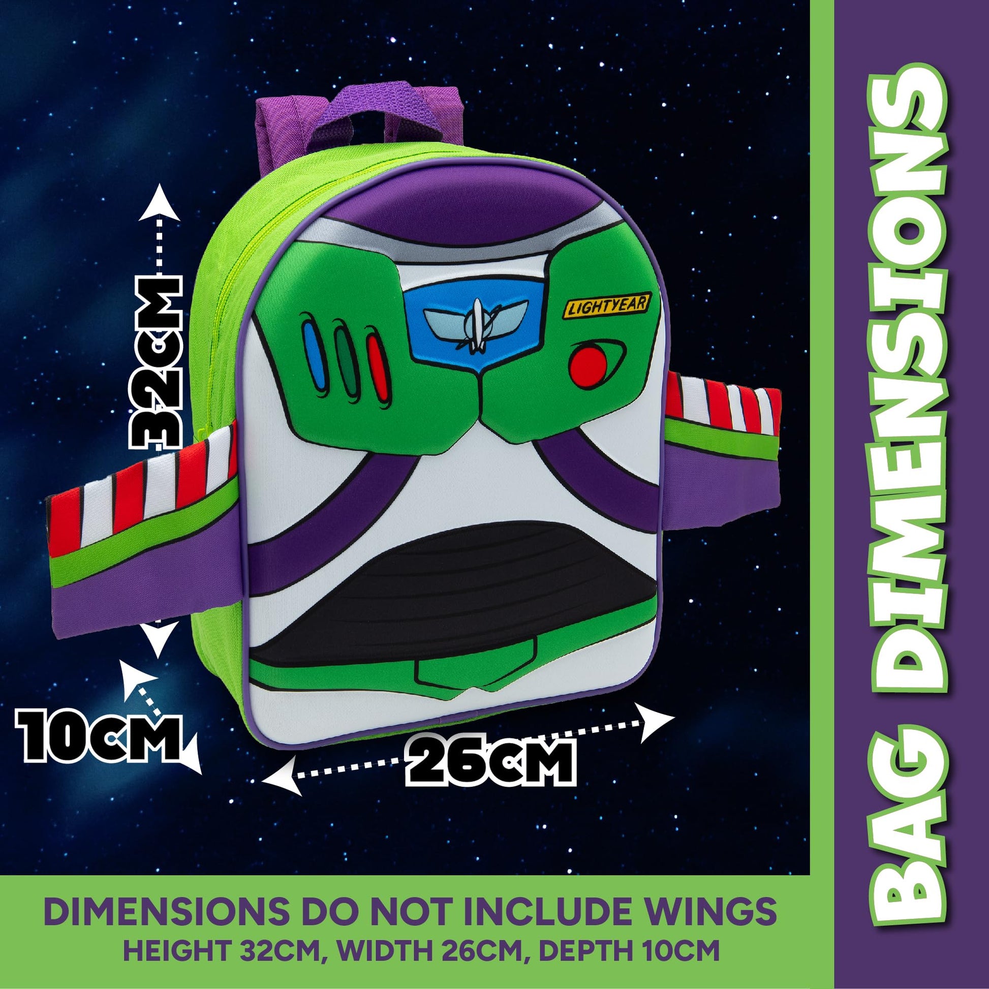 Disney Kids Backpack Toy Story Buzz Lightyear & Woody 3D Childrens School Bag Boys & Girls Rucksack - My Little Legends