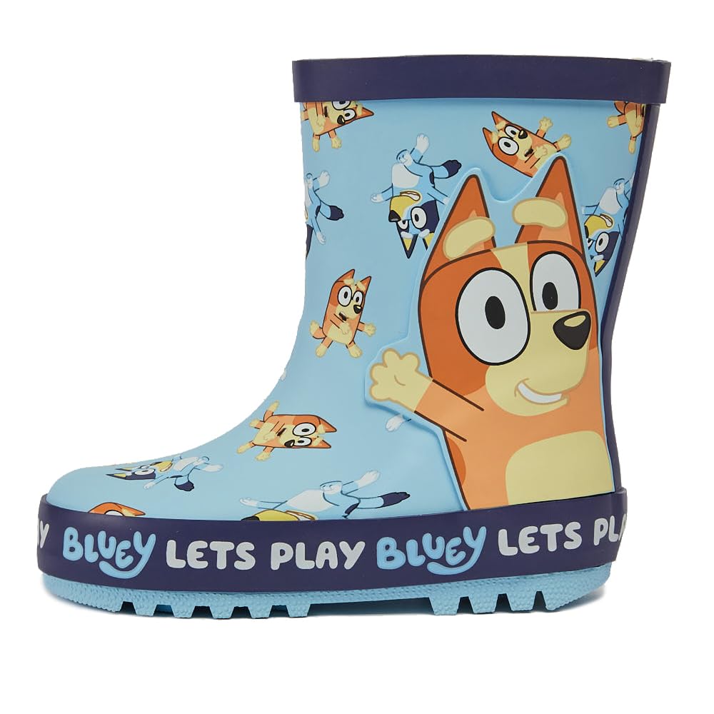 Bluey Kids Wellies Childrens Rubber Wellington Rain Boots Girls Boys Snow Welly - My Little Legends