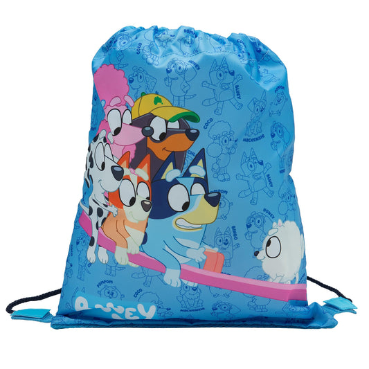 Bluey & Friends Drawstring Bag Kids PE Kit Gym Swim Bag For Boys & Girls School Trainer School Backpack - My Little Legends