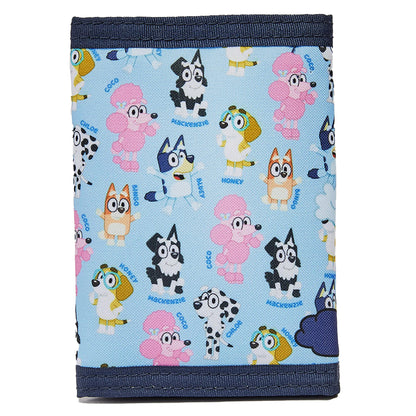 Bluey Kids Wallet Trifold Wallet with ID Pocket & Zipped Coin Purse Official Merchandise for Girls & Boys - My Little Legends