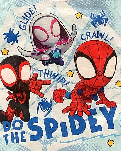 Marvel Spidey & Friends Boys Pyjamas featuring Spidey, Ghost Spider & Spin Do The Spidey Character Nightwear, Blue, Age 18 Months - 5 Years - My Little Legends