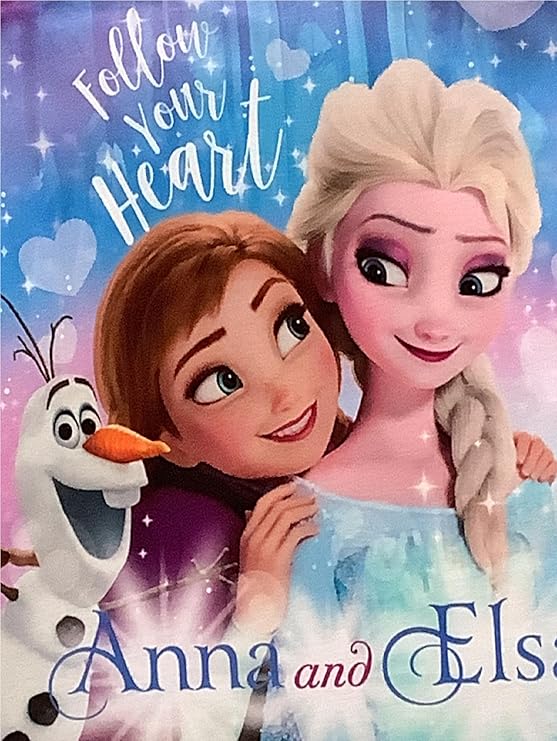 Disney Frozen, Girls 2 Piece Pyjamas Set Featuring Anna and Elsa Follow Your Heart, Pink/Blue, Age 18 Months - 5 Years - My Little Legends