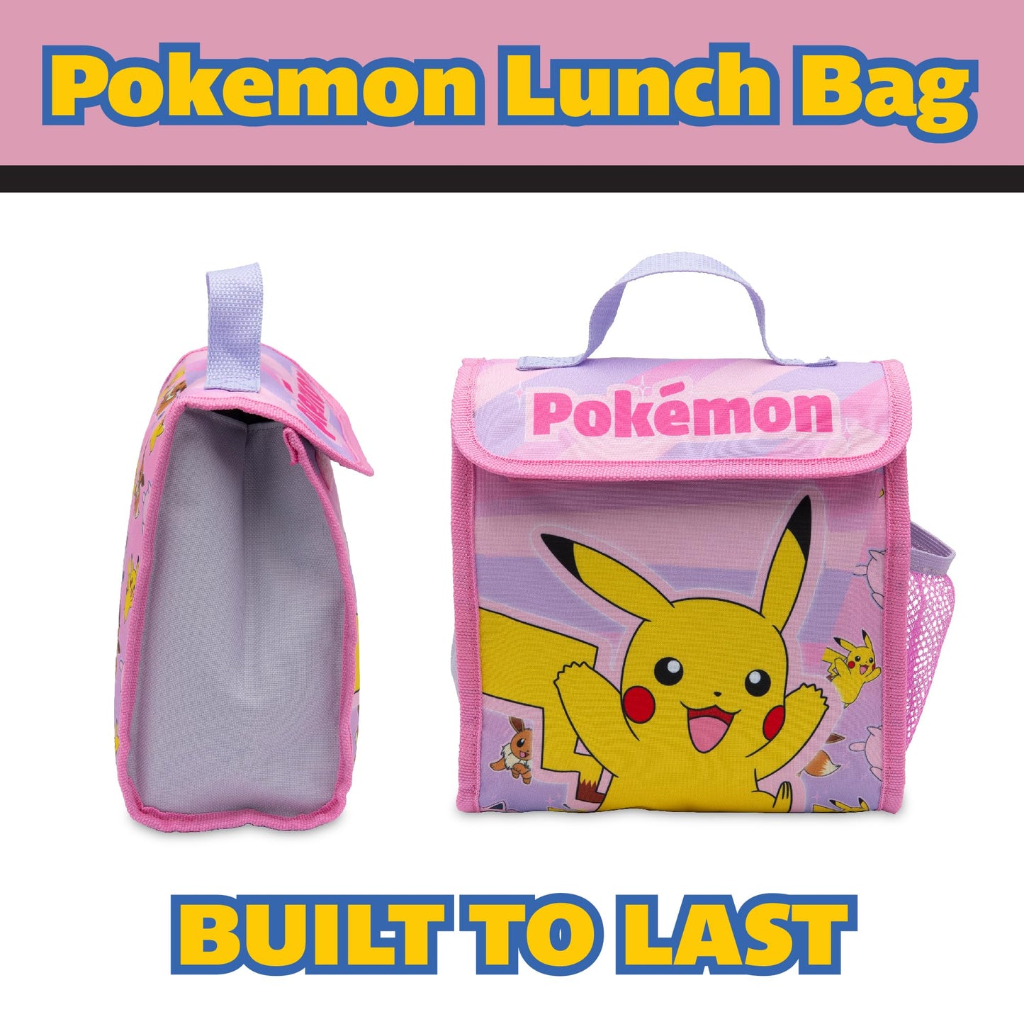 Pokémon Kids Lunch Bag Pikachu Girls Childrens Thermal Insulated School Nursery Lunchbag - My Little Legends