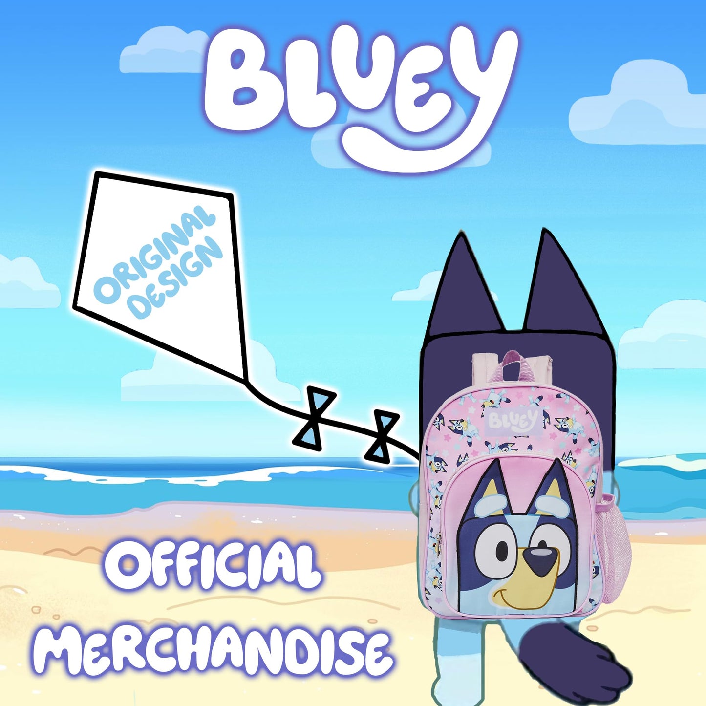 Bluey Backpack Kids School Bag Childrens Boys & Girls Nursery Rucksack - Pink - My Little Legends