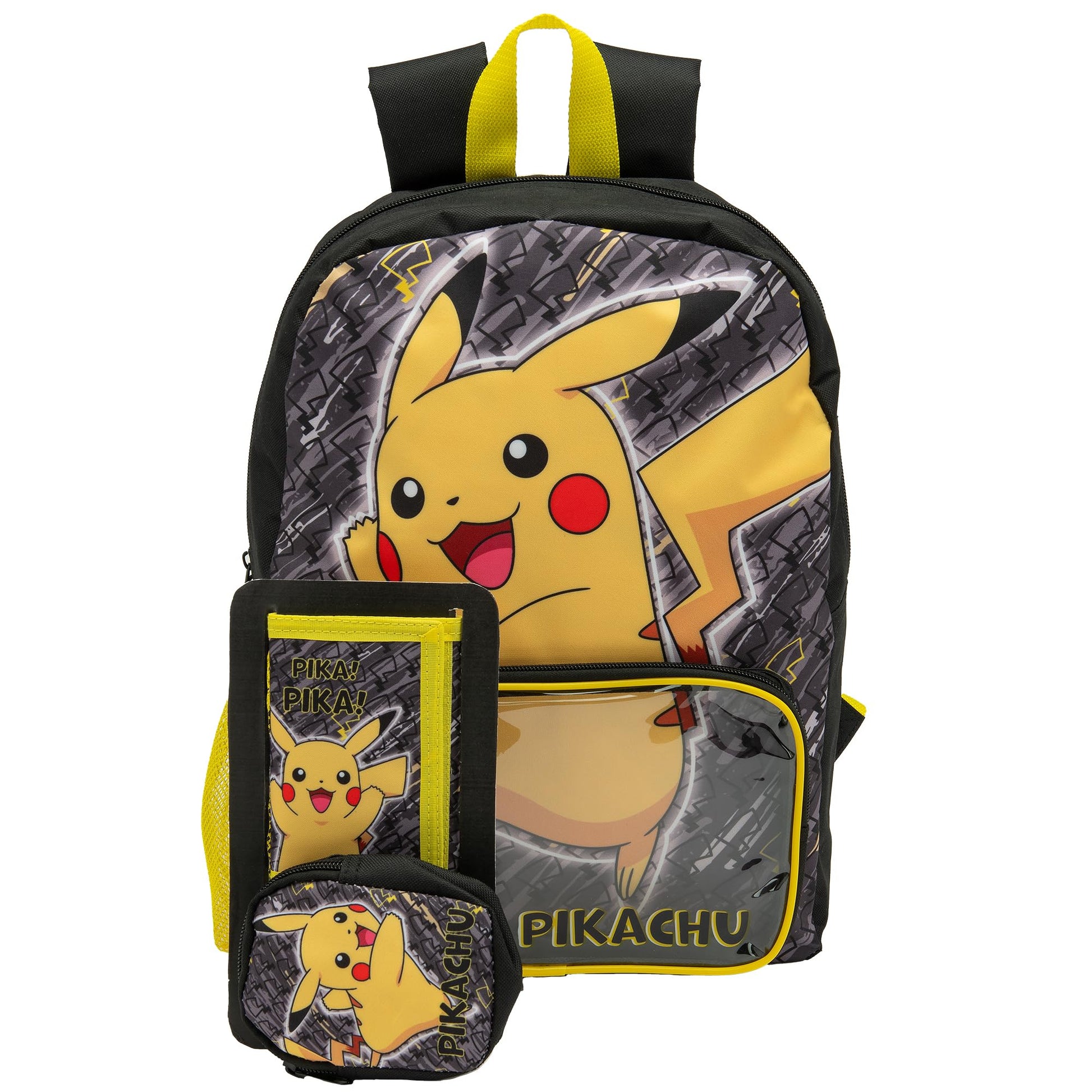Pokemon Backpack Kids School Bag Boys Girls Teens Rucksack Pikachu Pokeball Includes Wallet & Card Pouch - My Little Legends