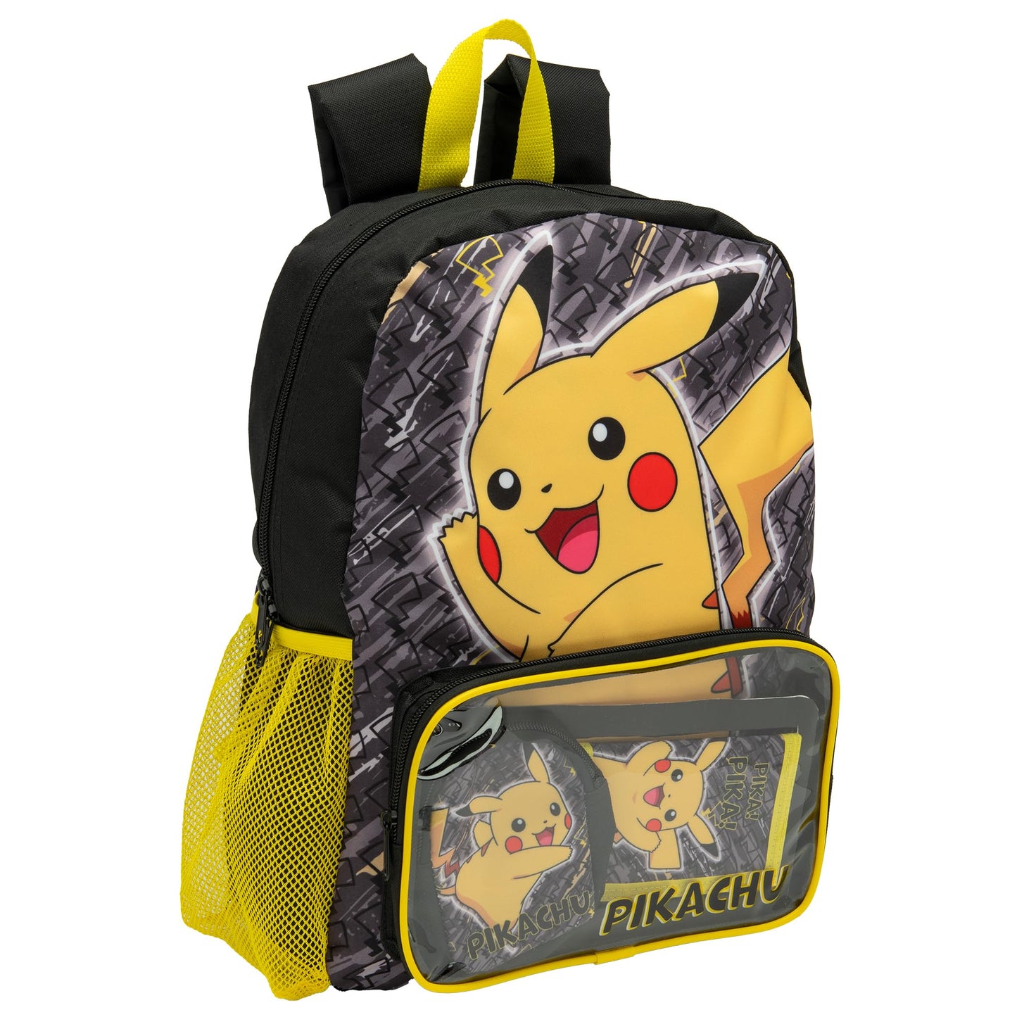 Pokemon Backpack Kids School Bag Boys Girls Teens Rucksack Pikachu Pokeball Includes Wallet & Card Pouch - My Little Legends