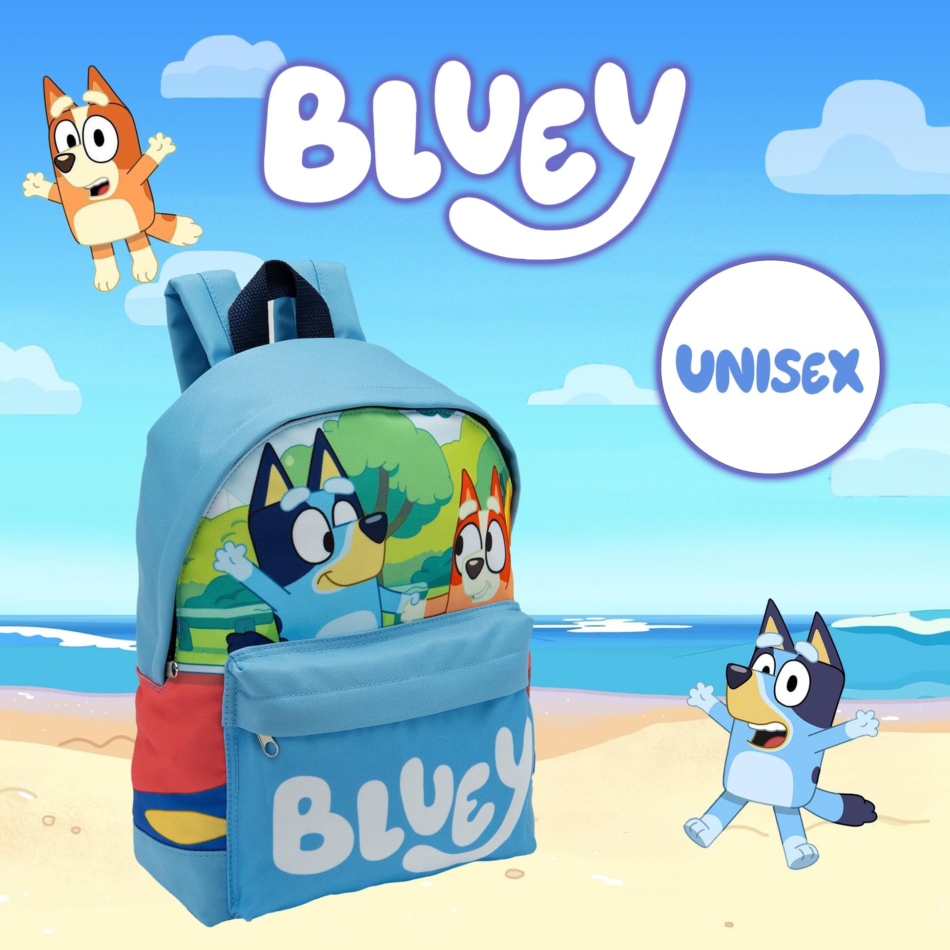 Bluey & Bingo Backpack Kids School Bag With Front Pocket Childrens Boys & Girls Nursery Rucksack - My Little Legends