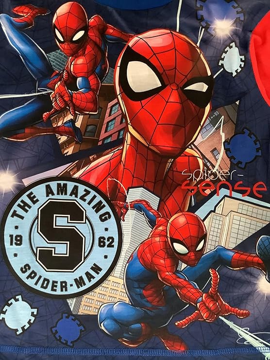 Marvel Spider-Man Boys The Amazing Spider-Man Pyjamas Character Nightwear, Blue/Red, Age 4-10 Years - My Little Legends