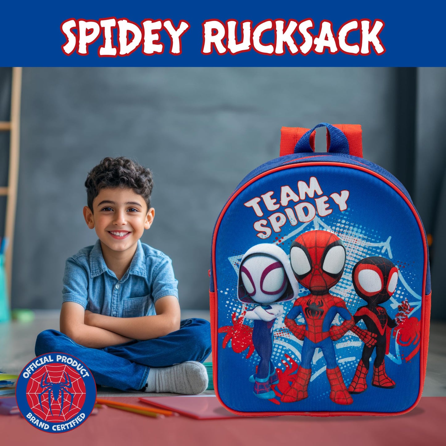 Marvel Spidey And His Amazing Friends Kids 3D Backpack Spiderman Childrens School Bag - My Little Legends