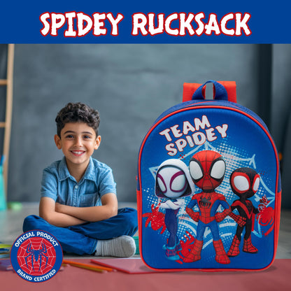 Marvel Spidey And His Amazing Friends Kids 3D Backpack Spiderman Childrens School Bag - My Little Legends
