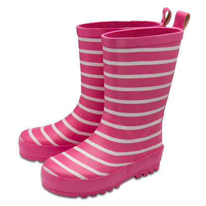 NorthSole Kids Wellies Striped Rubber Wellington Boots Boys & Girls Childrens Welly Sizes 9-2 - My Little Legends