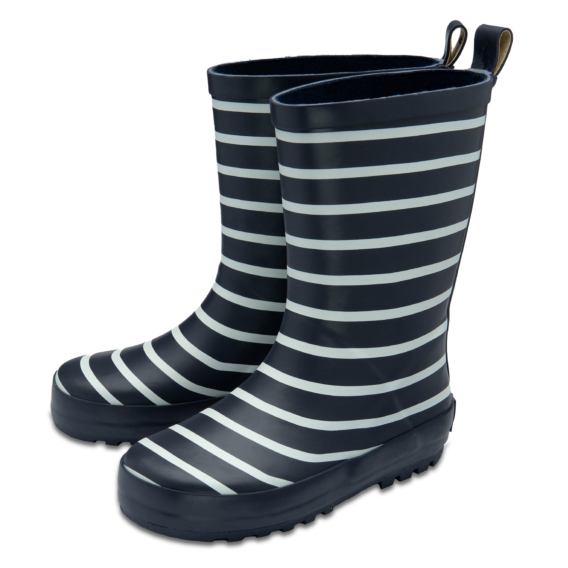 NorthSole Kids Wellies Striped Rubber Wellington Boots Boys & Girls Childrens Welly Sizes 9-2 - My Little Legends