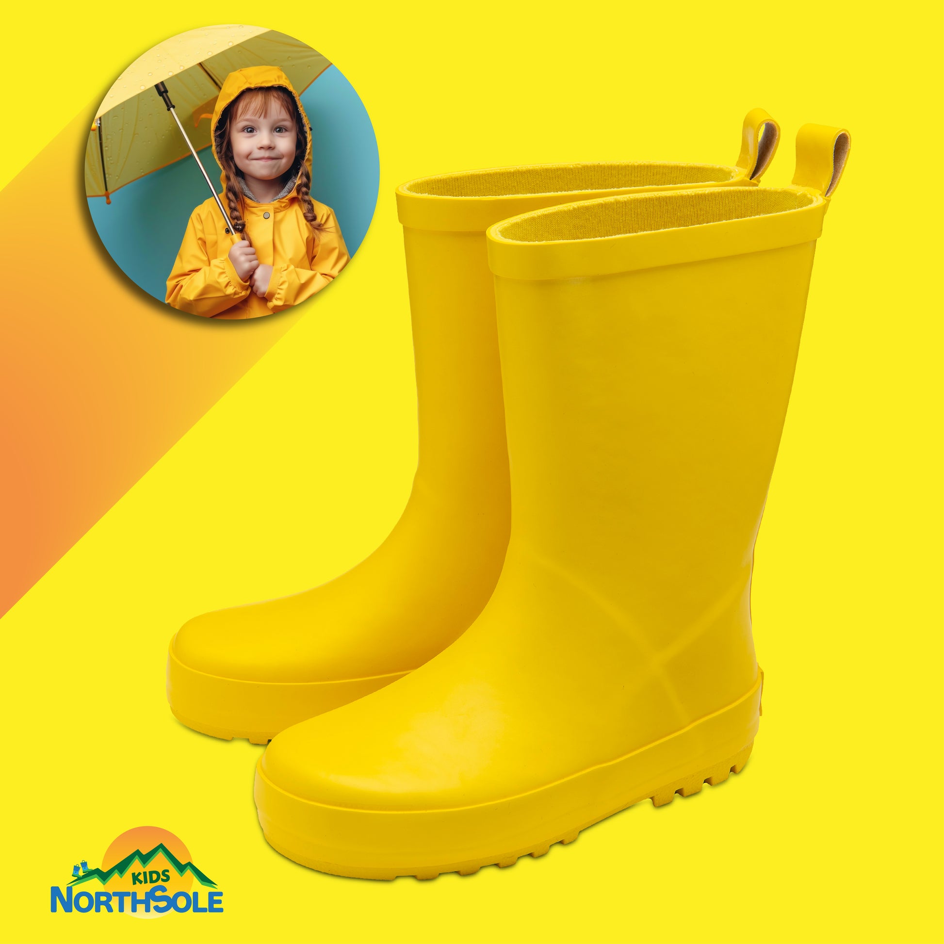 NorthSole Kids Wellies Boys & Girls Rubber Wellington Boots Childrens Welly Sizes 9-2 - My Little Legends