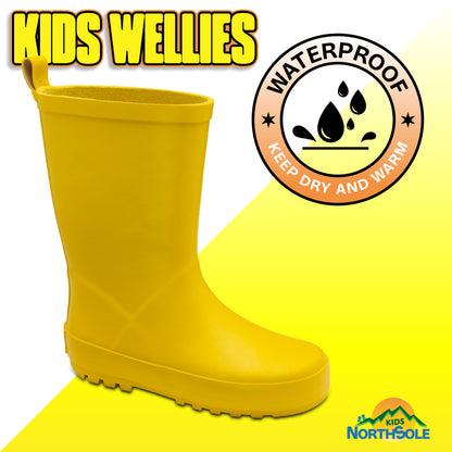 NorthSole Kids Wellies Boys & Girls Rubber Wellington Boots Childrens Welly Sizes 9-2 - My Little Legends