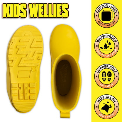 NorthSole Kids Wellies Boys & Girls Rubber Wellington Boots Childrens Welly Sizes 9-2 - My Little Legends