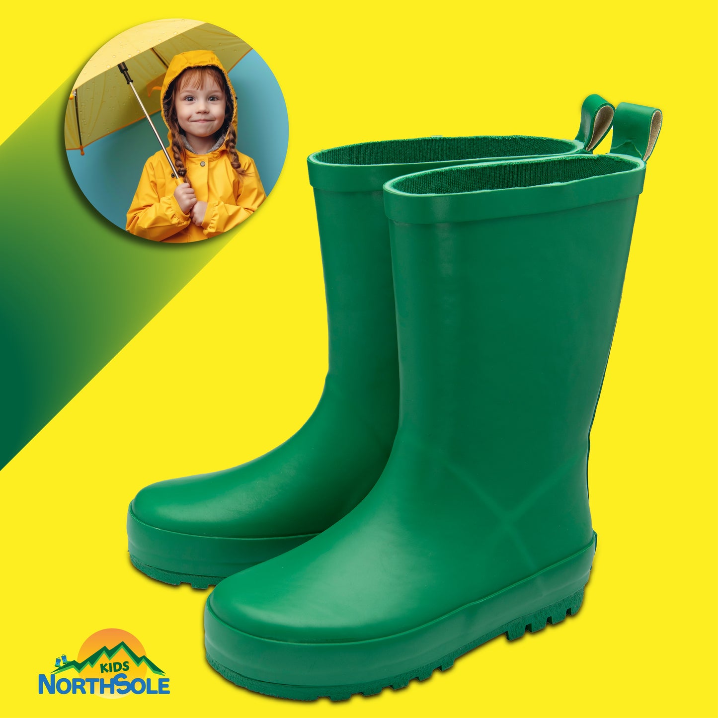 NorthSole Kids Wellies Boys & Girls Rubber Wellington Boots Childrens Welly Sizes 9-2 - My Little Legends