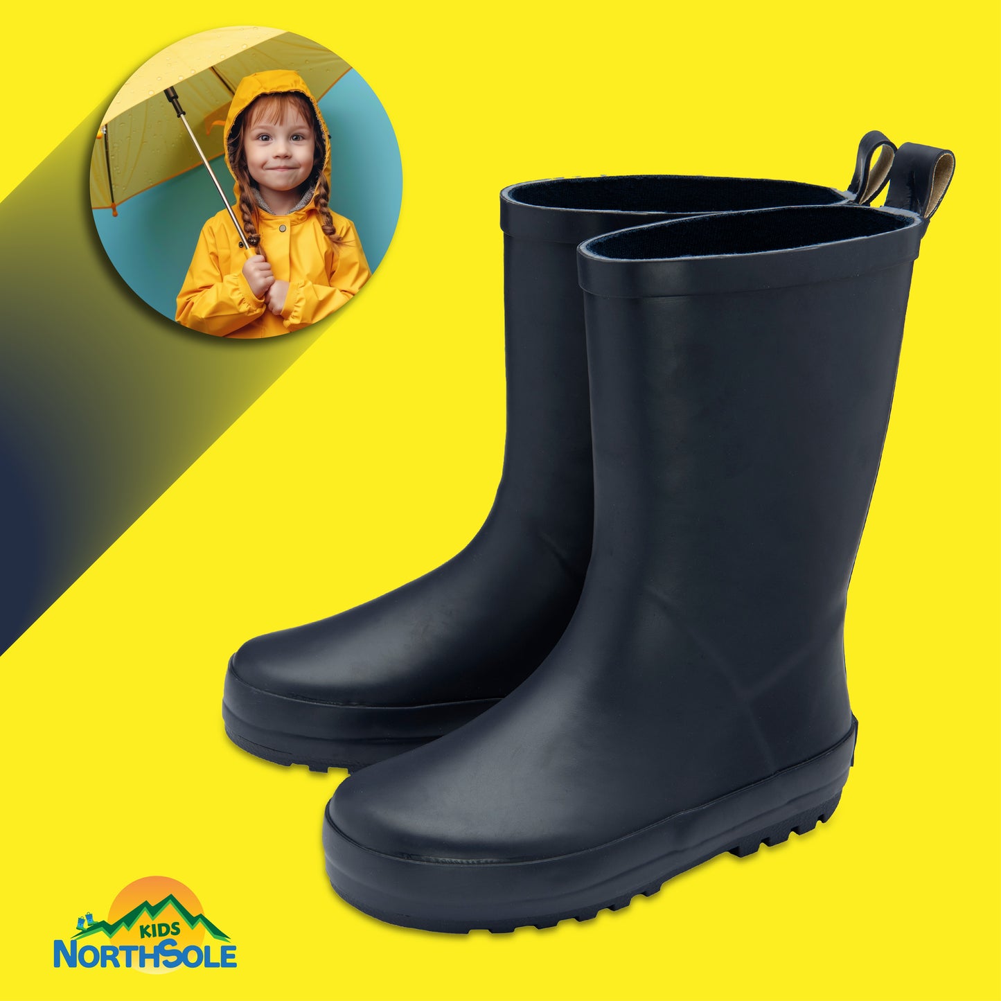NorthSole Kids Wellies Boys & Girls Rubber Wellington Boots Childrens Welly Sizes 9-2 - My Little Legends