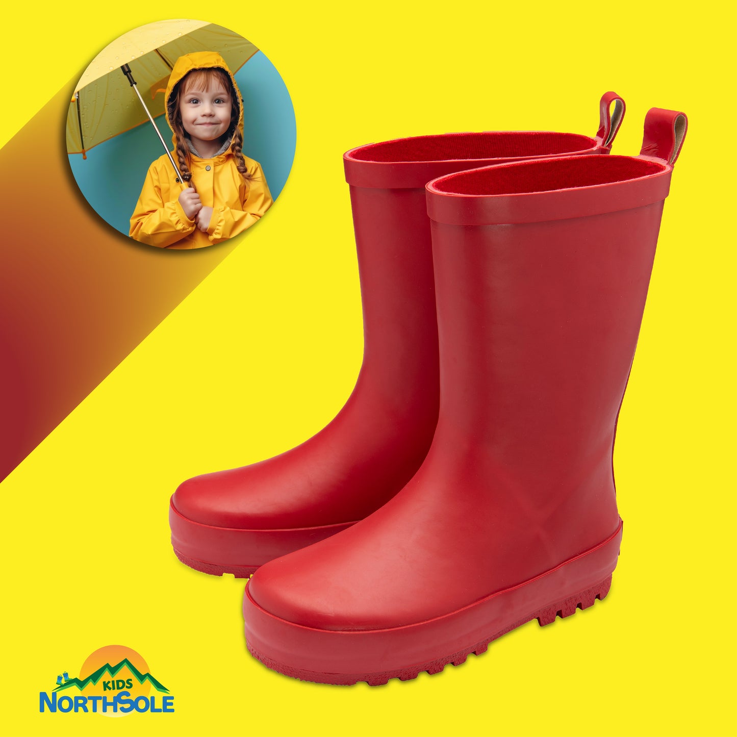 NorthSole Kids Wellies Boys & Girls Rubber Wellington Boots Childrens Welly Sizes 9-2 - My Little Legends
