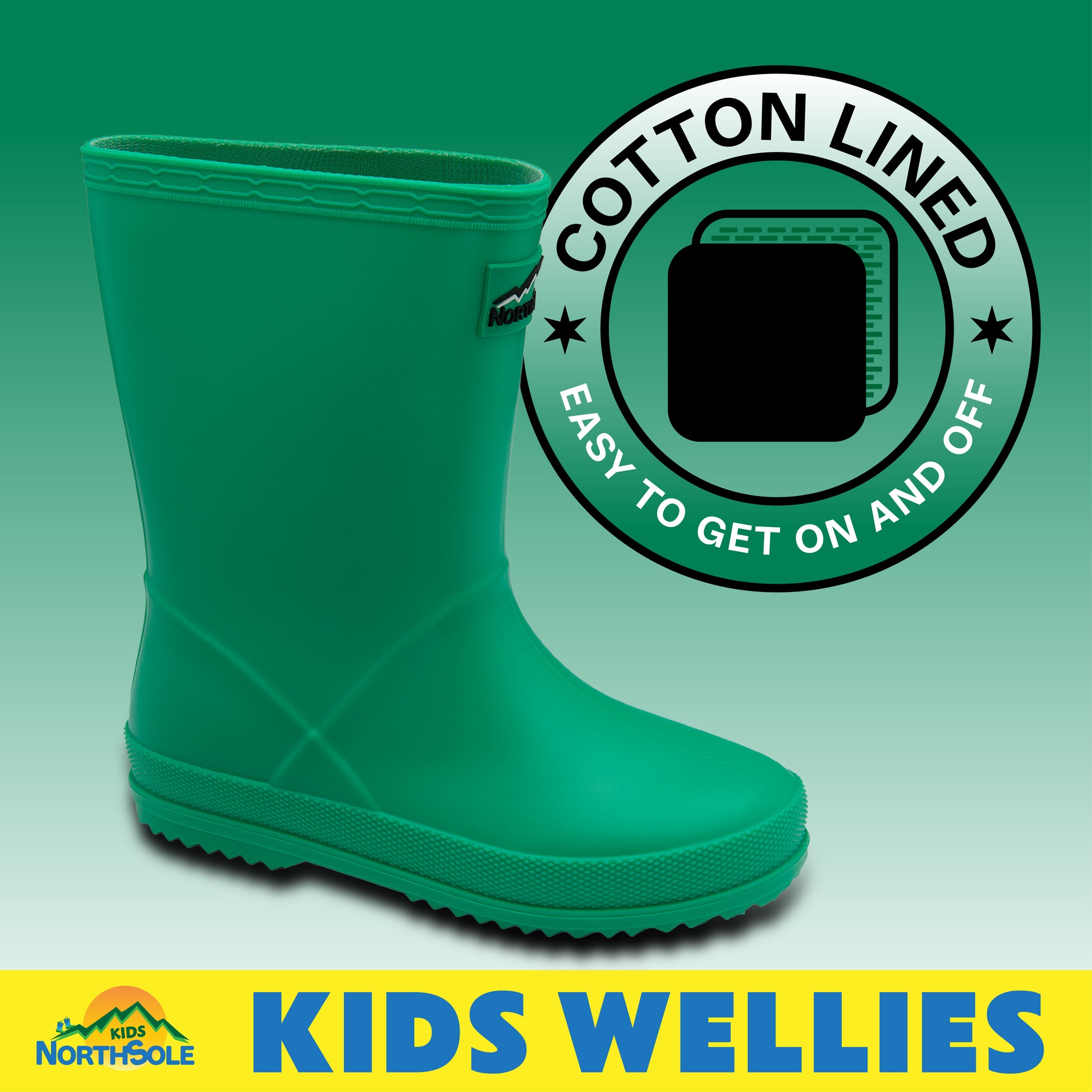 NorthSole Kids Wellies Boys & Girls Wellington Boots Childrens Toddler Welly Sizes 6-2 - My Little Legends