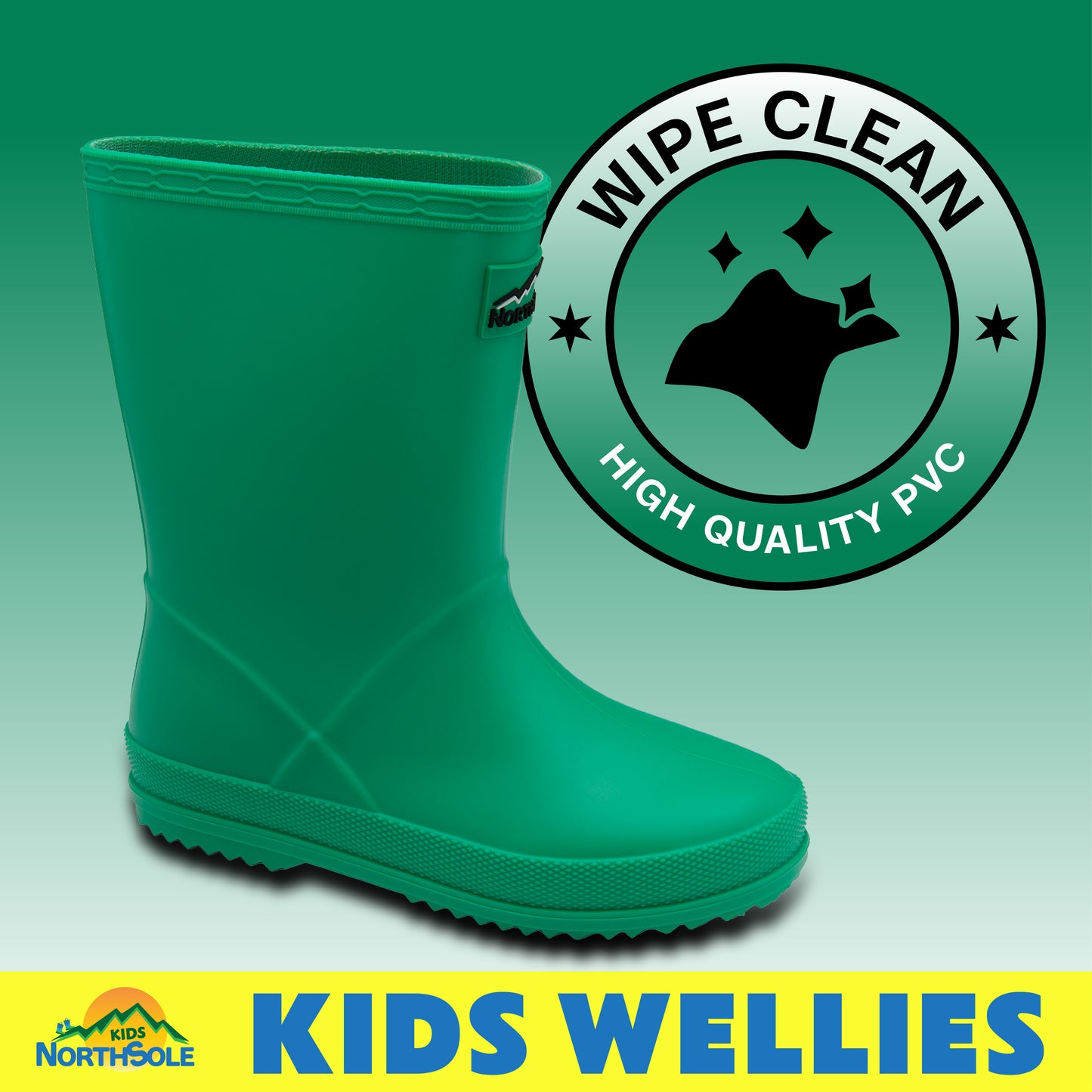 NorthSole Kids Wellies Boys & Girls Wellington Boots Childrens Toddler Welly Sizes 6-2 - My Little Legends