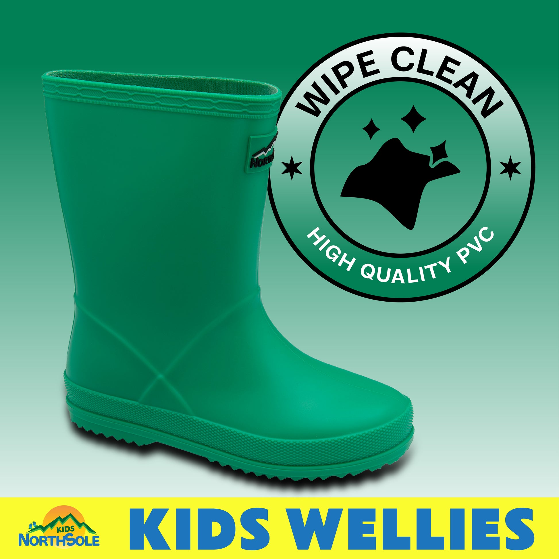 NorthSole Kids Wellies Boys & Girls Wellington Boots Childrens Toddler Welly Sizes 6-2 - My Little Legends