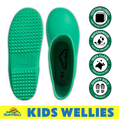 NorthSole Kids Wellies Boys & Girls Wellington Boots Childrens Toddler Welly Sizes 6-2 - My Little Legends