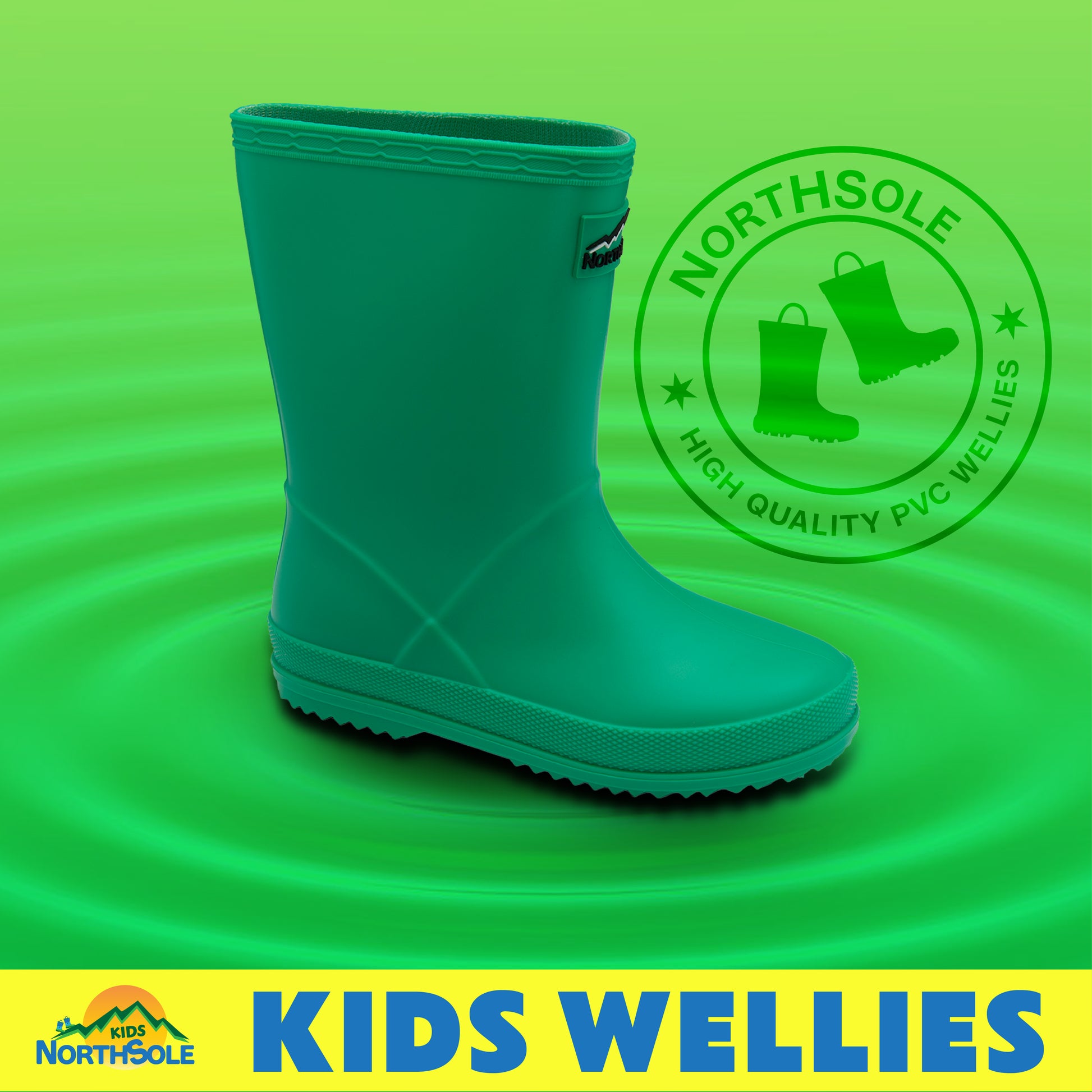 NorthSole Kids Wellies Boys & Girls Wellington Boots Childrens Toddler Welly Sizes 6-2 - My Little Legends