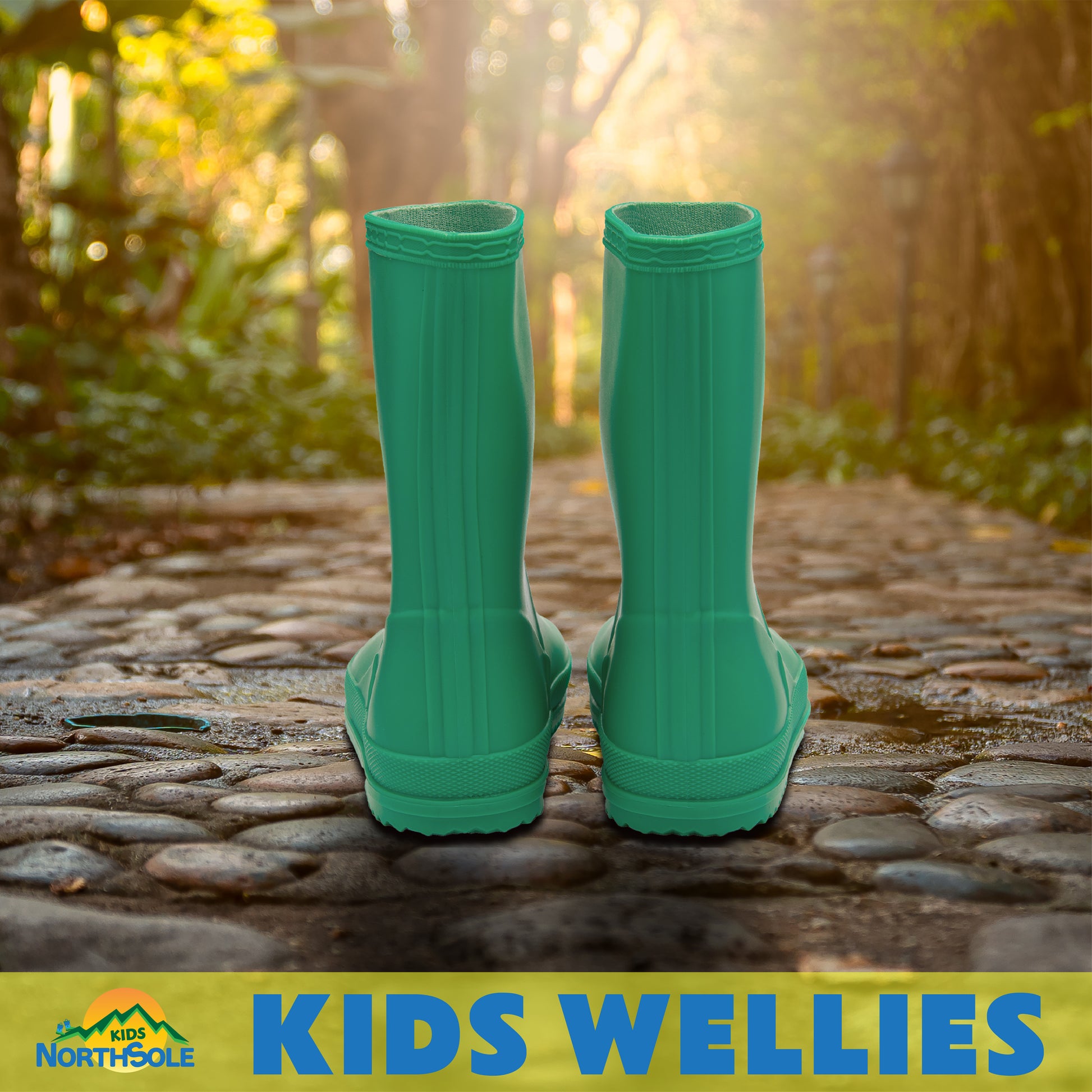 NorthSole Kids Wellies Boys & Girls Wellington Boots Childrens Toddler Welly Sizes 6-2 - My Little Legends