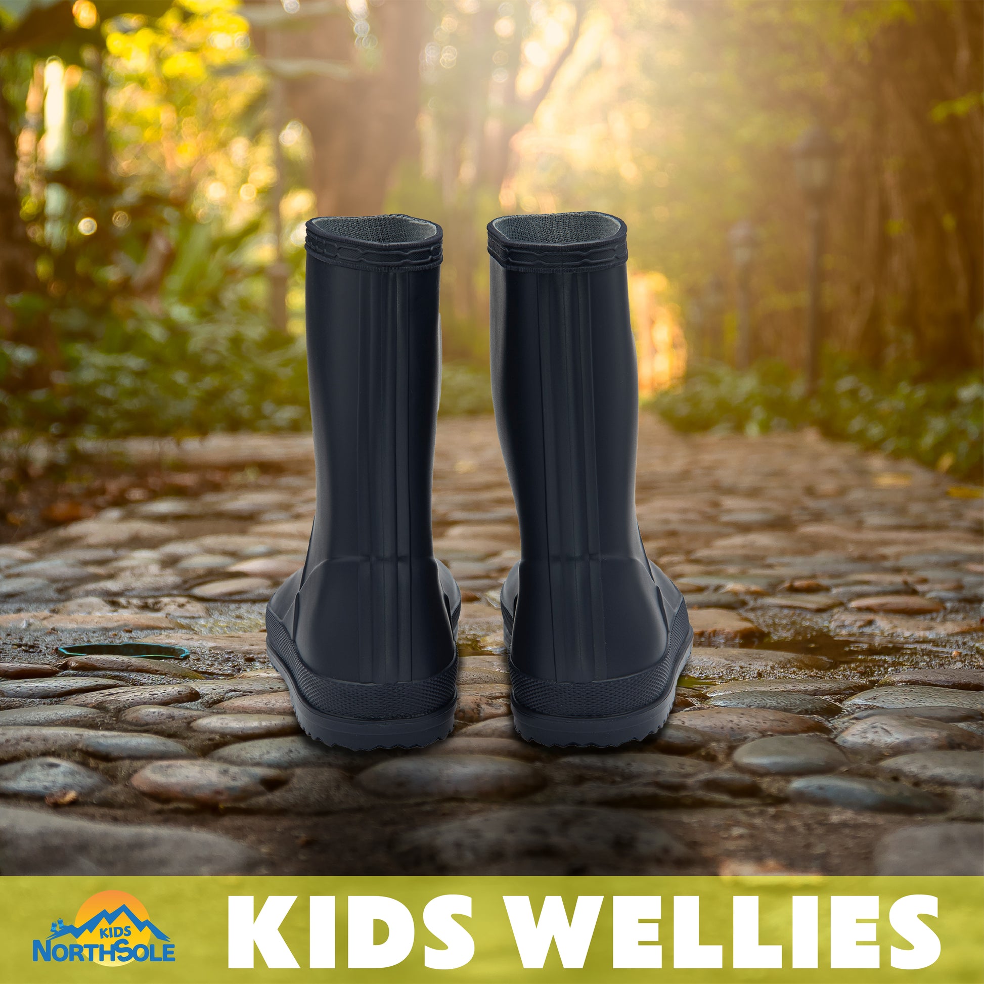 NorthSole Kids Wellies Boys & Girls Wellington Boots Childrens Toddler Welly Sizes 6-2 - My Little Legends