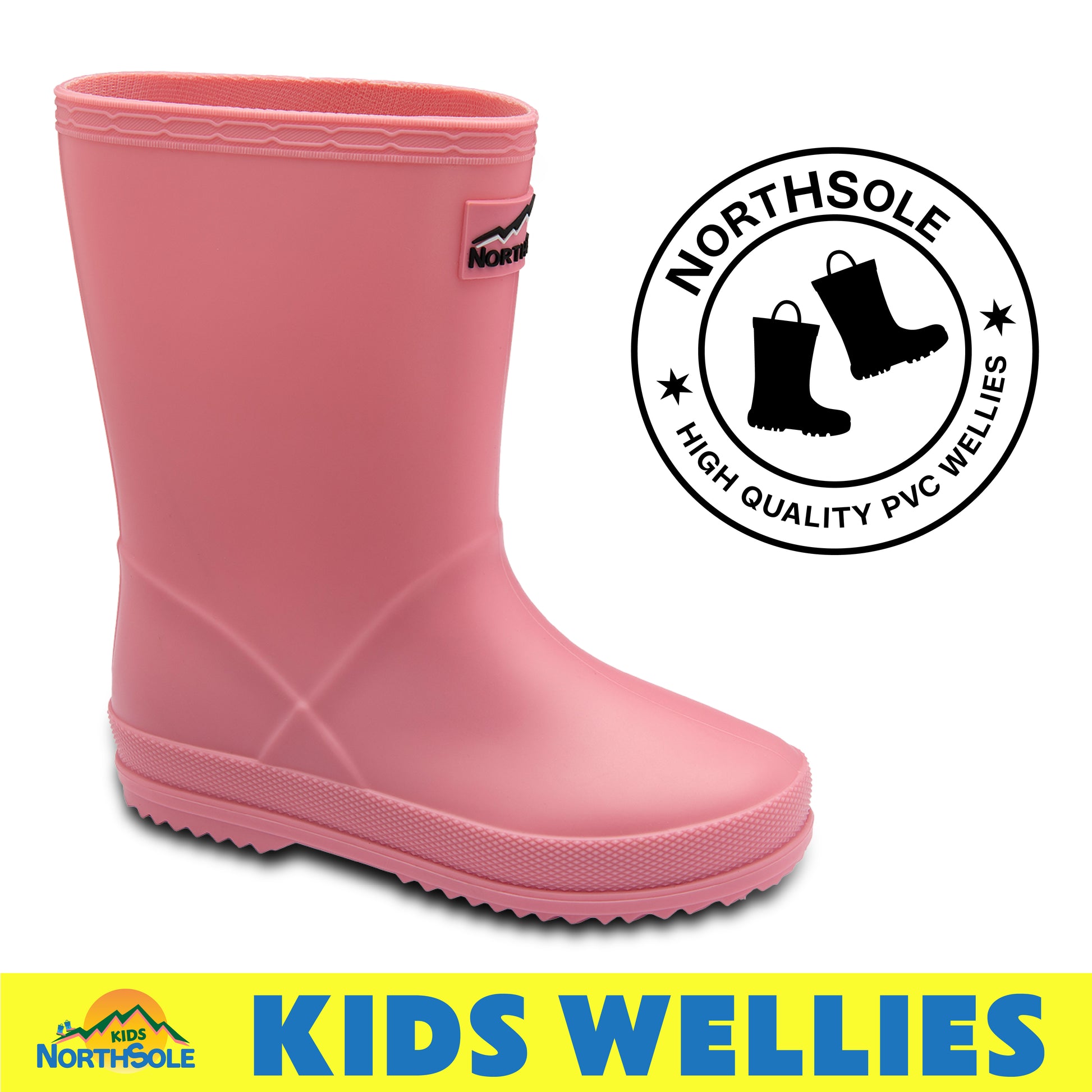 NorthSole Kids Wellies Boys & Girls Wellington Boots Childrens Toddler Welly Sizes 6-2 - My Little Legends