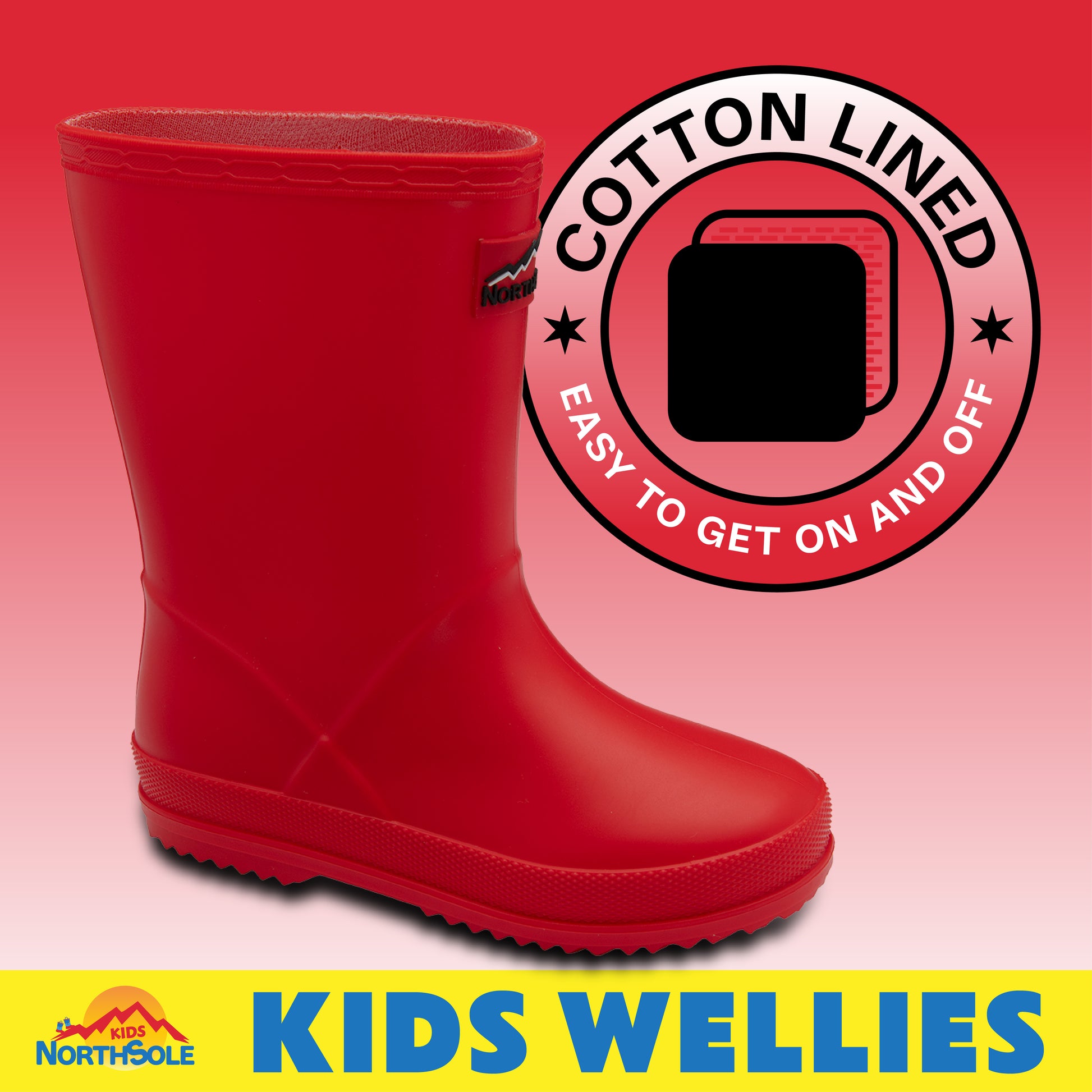 NorthSole Kids Wellies Boys & Girls Wellington Boots Childrens Toddler Welly Sizes 6-2 - My Little Legends