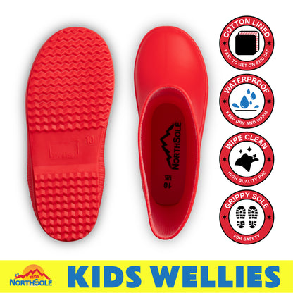 NorthSole Kids Wellies Boys & Girls Wellington Boots Childrens Toddler Welly Sizes 6-2 - My Little Legends