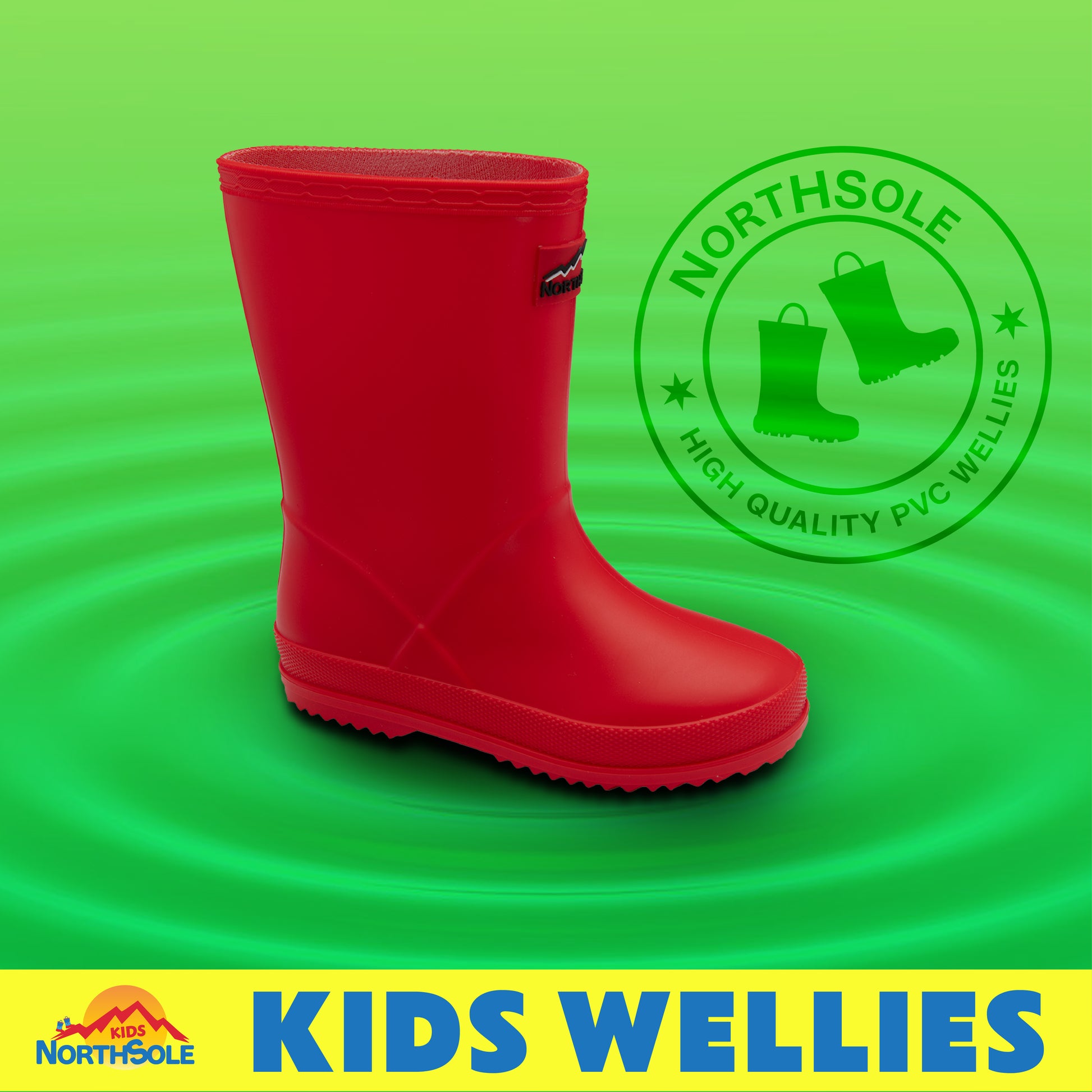 NorthSole Kids Wellies Boys & Girls Wellington Boots Childrens Toddler Welly Sizes 6-2 - My Little Legends
