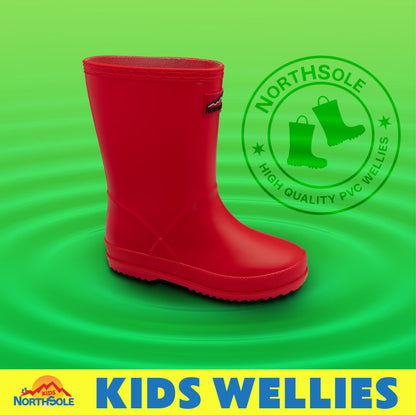 NorthSole Kids Wellies Boys & Girls Wellington Boots Childrens Toddler Welly Sizes 6-2 - My Little Legends