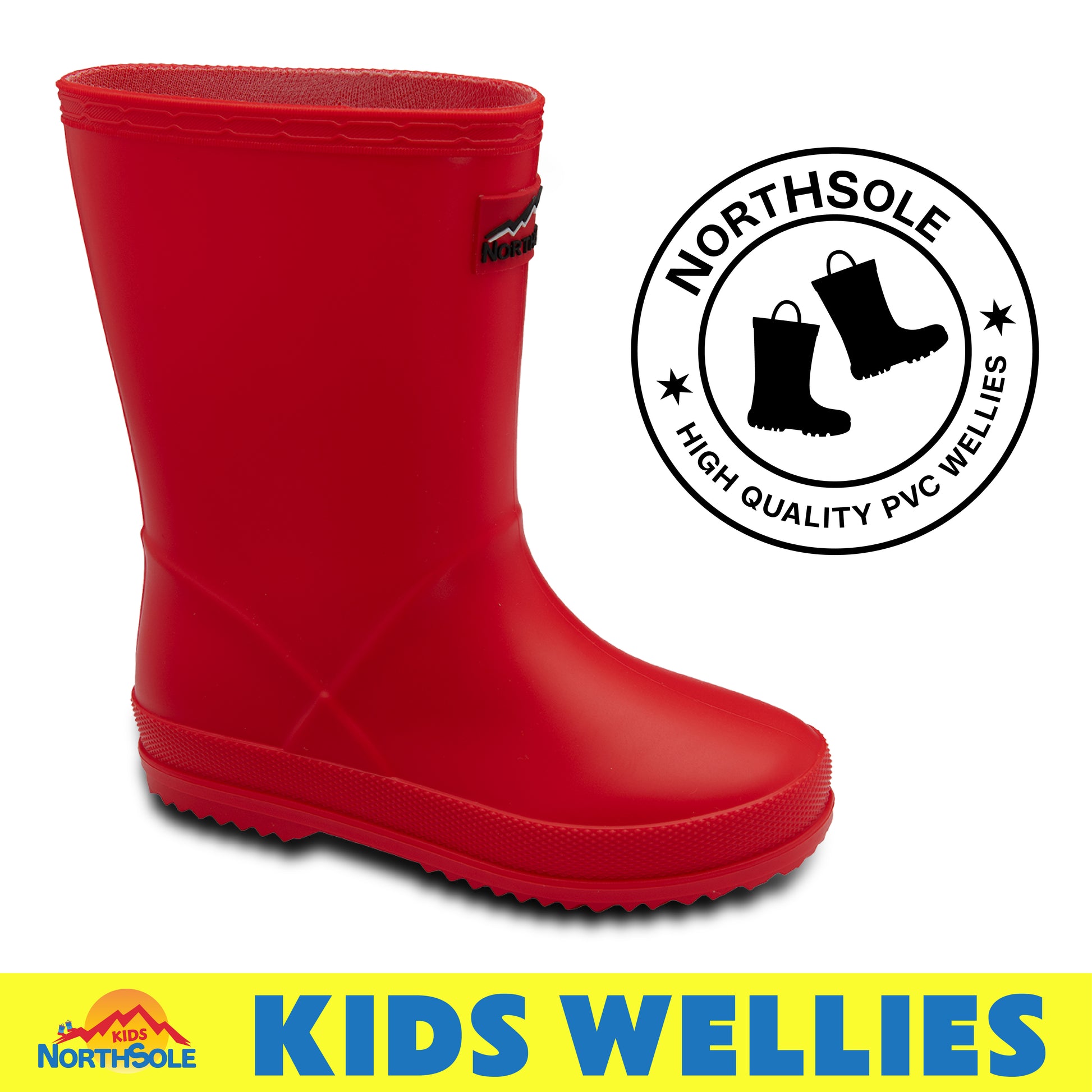 NorthSole Kids Wellies Boys & Girls Wellington Boots Childrens Toddler Welly Sizes 6-2 - My Little Legends