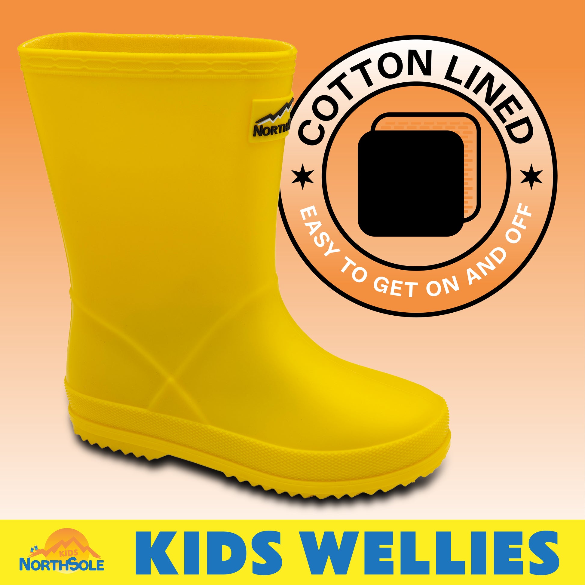 NorthSole Kids Wellies Boys & Girls Wellington Boots Childrens Toddler Welly Sizes 6-2 - My Little Legends
