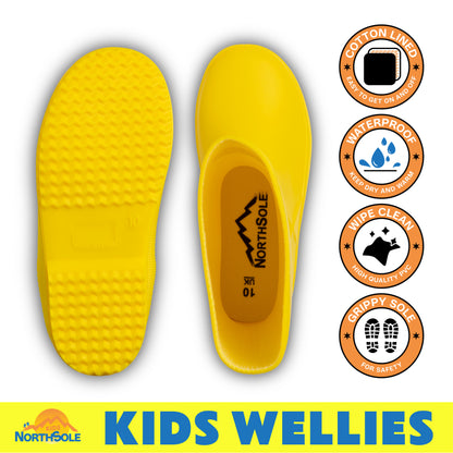 NorthSole Kids Wellies Boys & Girls Wellington Boots Childrens Toddler Welly Sizes 6-2 - My Little Legends
