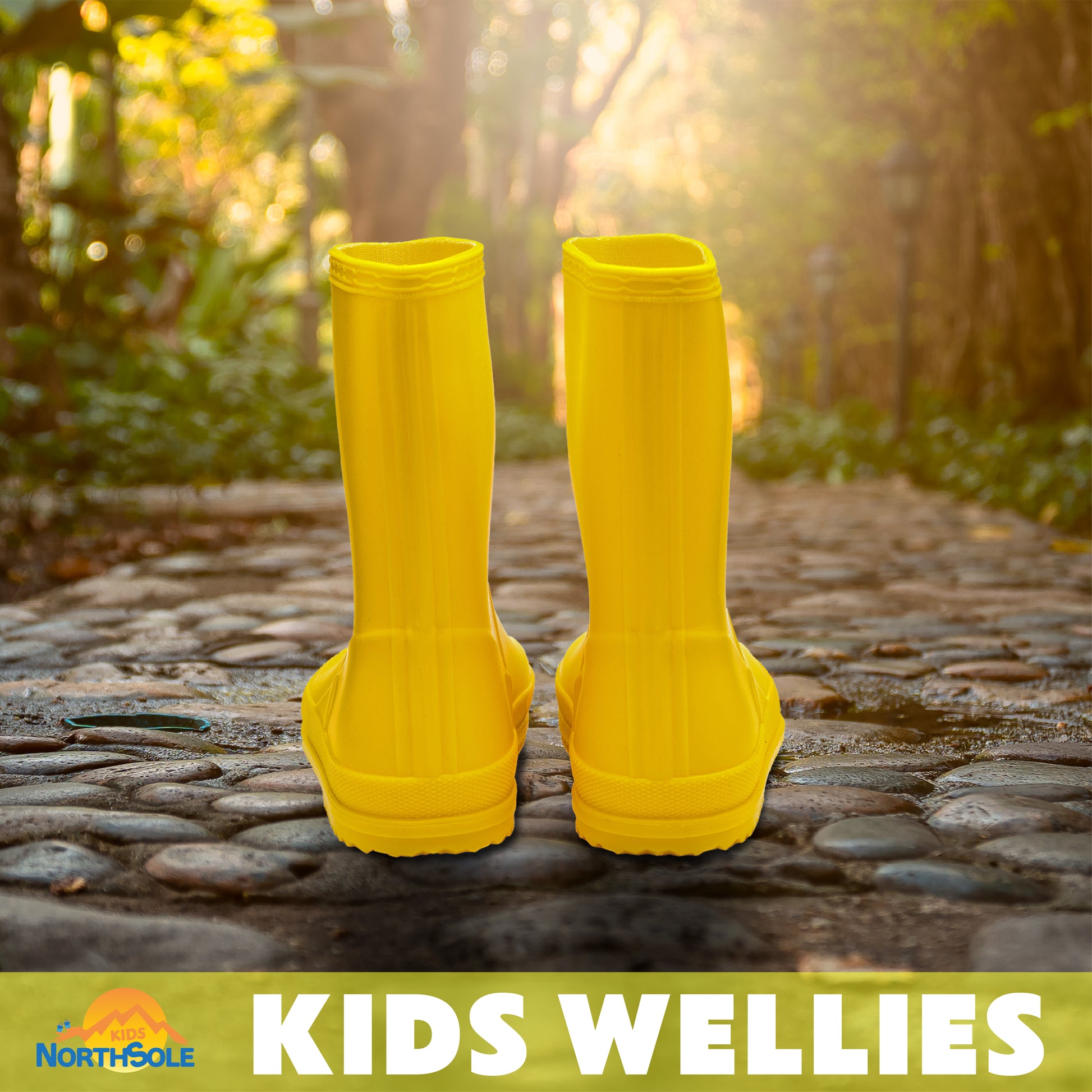 NorthSole Kids Wellies Boys & Girls Wellington Boots Childrens Toddler Welly Sizes 6-2 - My Little Legends