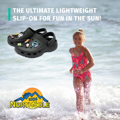 NorthSole Boys Clogs Childrens Sandals with Removable Charms Kids Beach Pool Shoes - My Little Legends