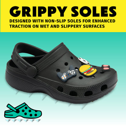 NorthSole Boys Clogs Childrens Sandals with Removable Charms Kids Beach Pool Shoes - My Little Legends
