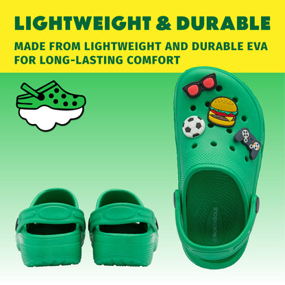 NorthSole Boys Clogs Childrens Sandals with Removable Charms Kids Beach Pool Shoes - My Little Legends