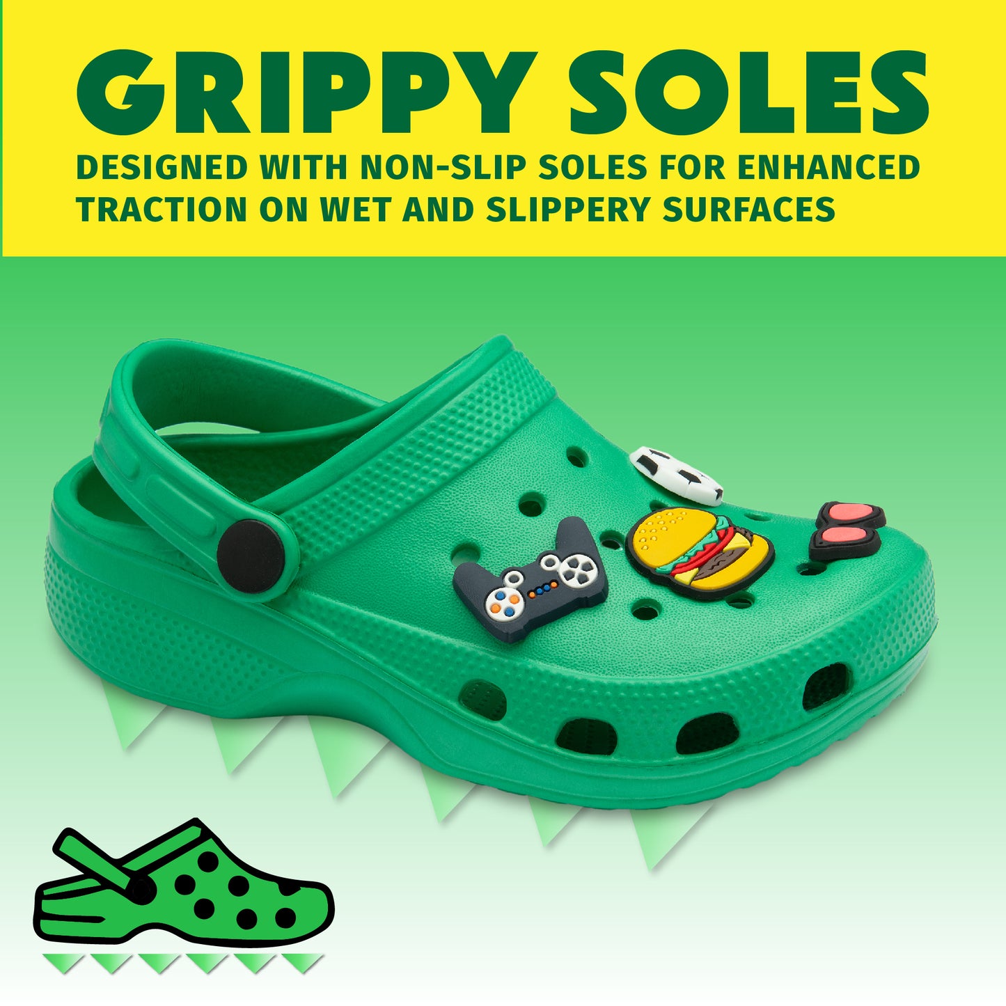 NorthSole Boys Clogs Childrens Sandals with Removable Charms Kids Beach Pool Shoes - My Little Legends