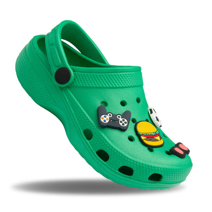 NorthSole Boys Clogs Childrens Sandals with Removable Charms Kids Beach Pool Shoes - My Little Legends