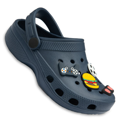 NorthSole Boys Clogs Childrens Sandals with Removable Charms Kids Beach Pool Shoes - My Little Legends